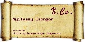 Nyilassy Csongor névjegykártya